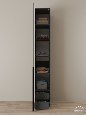 Шкаф с антресолью Linnea MHR-1A-4 2450х400х510 (Графит-М 11.1.25) в Глазове - glazov.mebel24.online | фото 4
