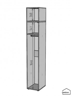 Шкаф с антресолью Linnea MHR-1POA-1 2450х400х510 (Белый-М 11.1.2) в Глазове - glazov.mebel24.online | фото 3