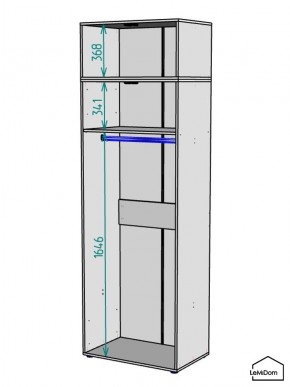 Шкаф с антресолью Linnea MHR-2A-1 2450х800х510 (Белый-М 11.1.2) в Глазове - glazov.mebel24.online | фото 3