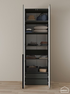 Шкаф с антресолью Linnea MHR-2A-3 2450х800х510 (Графит-М 11.1.25) в Глазове - glazov.mebel24.online | фото 5