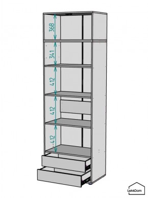 Шкаф с антресолью Linnea MHR-2A-4 2450х800х510 (ДВ-М 11.1.25) в Глазове - glazov.mebel24.online | фото 3