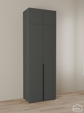 Шкаф с антресолью Linnea MHR-2A-4 2450х800х510 (Графит-М 11.1.25) в Глазове - glazov.mebel24.online | фото 1