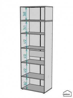 Шкаф с антресолью Linnea MHR-2POA-2 2450х800х510 (Белый-М 11.1.1) в Глазове - glazov.mebel24.online | фото 3