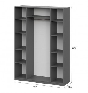 Шкаф ШК-5 (1600) Графит серый в Глазове - glazov.mebel24.online | фото 5