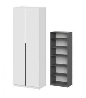 Шкаф ШК-5 + 4 полки (800) Белый текстурный в Глазове - glazov.mebel24.online | фото 2