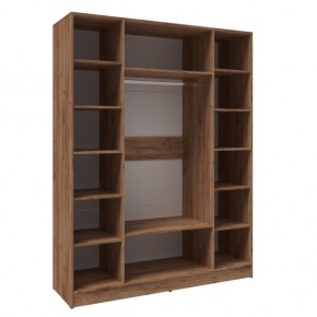 Шкаф Вегас 1600 Дуб крафт табачный/Дуб крафт белый в Глазове - glazov.mebel24.online | фото 2
