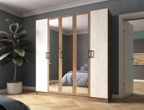 Шкаф Вегас 2000 Дуб крафт табачный/Дуб крафт белый в Глазове - glazov.mebel24.online | фото 1