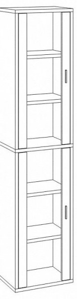 Шкаф-витрина Домино СУ(ш1в2)+2ФС в Глазове - glazov.mebel24.online | фото 2