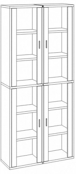 Шкаф-витрина Домино СУ(ш2в2)+4ФС в Глазове - glazov.mebel24.online | фото 3