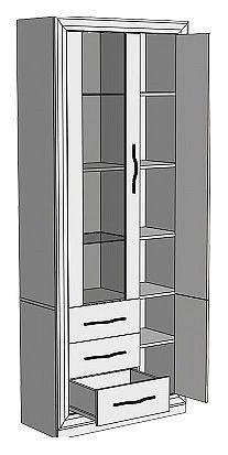 Шкаф-витрина Нобиле ШВтВ-ФСД-БЯН в Глазове - glazov.mebel24.online | фото 2
