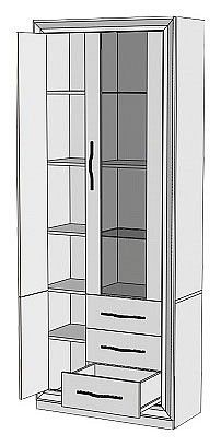 Шкаф-витрина Нобиле ШВтВ-ФСД-БЯН в Глазове - glazov.mebel24.online | фото 2