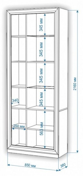 Шкаф-витрина Нобиле ШВтВ-ФСД-ФГК в Глазове - glazov.mebel24.online | фото 3