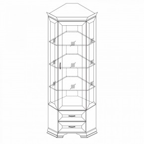 Шкаф-витрина угловой Сиена в Глазове - glazov.mebel24.online | фото 2