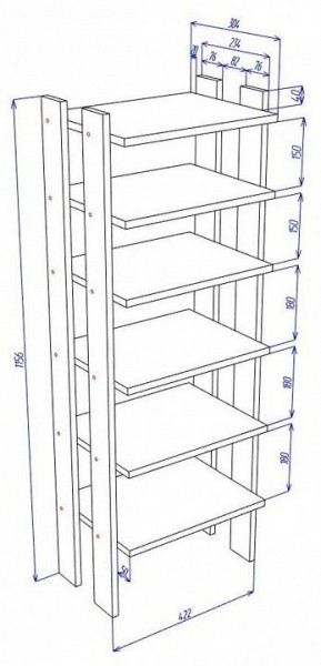 Стеллаж для обуви Cross СТЕЛ1 в Глазове - glazov.mebel24.online | фото 3