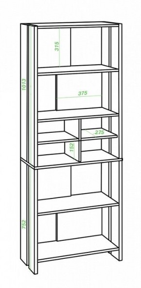 Стеллаж Домино Lite СТЛ-ОВХ В в Глазове - glazov.mebel24.online | фото 2