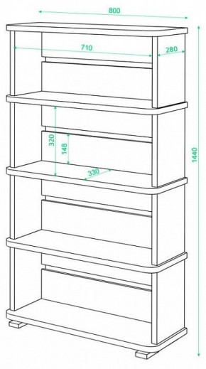 Стеллаж Домино СБ-25/4 в Глазове - glazov.mebel24.online | фото 2