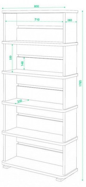 Стеллаж Домино СБ-25/5 в Глазове - glazov.mebel24.online | фото 2