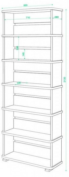 Стеллаж Домино СБ-25/6 в Глазове - glazov.mebel24.online | фото 2