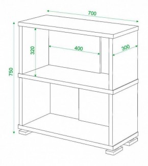 Стеллаж книжный Домино нельсон СБ-10_2 в Глазове - glazov.mebel24.online | фото 4