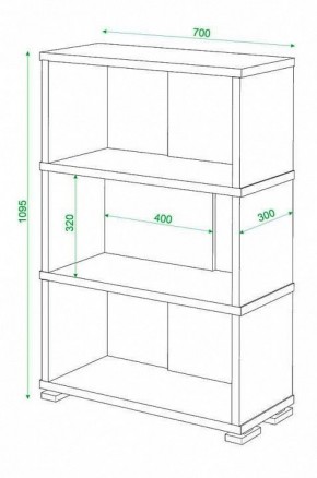 Стеллаж книжный Домино нельсон СБ-10_3 в Глазове - glazov.mebel24.online | фото 3