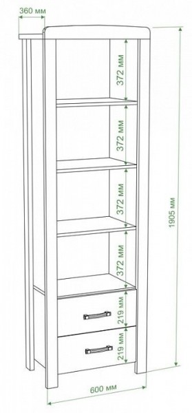 Стеллаж комбинированный Бартоло ВТД в Глазове - glazov.mebel24.online | фото 2