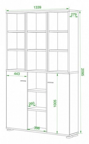 Стеллаж комбинированный Домино нельсон ПУ-40-6 в Глазове - glazov.mebel24.online | фото 2