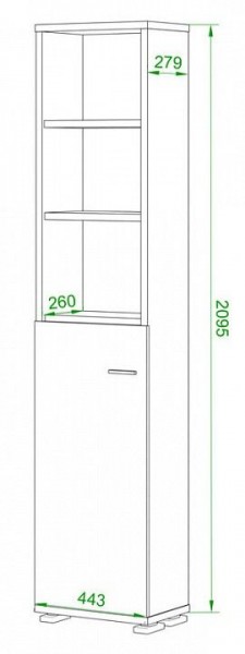 Стеллаж комбинированный Домино ПУ-20-2 в Глазове - glazov.mebel24.online | фото 2