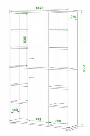 Стеллаж комбинированный Домино ПУ-40-2 в Глазове - glazov.mebel24.online | фото 2