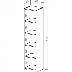 Стеллаж комбинированный Лайт-1 в Глазове - glazov.mebel24.online | фото 2