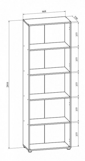 Стеллаж комбинированный Офис ОФ-301К (открытый) в Глазове - glazov.mebel24.online | фото 2