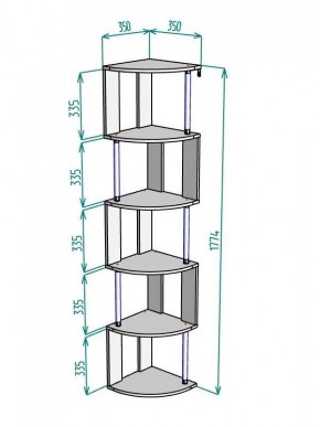 Стеллаж Maria S113-MA (Графит) в Глазове - glazov.mebel24.online | фото 3