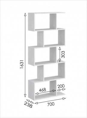 Стеллаж открытый мини 2 Вена в Глазове - glazov.mebel24.online | фото 3