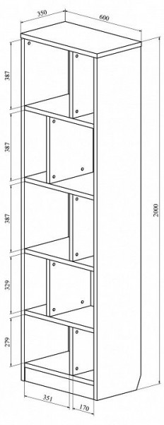 Стеллаж Виктория ВИ-06 в Глазове - glazov.mebel24.online | фото 3