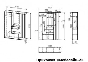 Стенка для прихожей Мебелайн-2 в Глазове - glazov.mebel24.online | фото 3