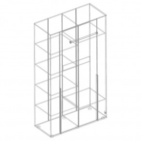 СТИЛ Шкаф 4-ств с зеркалом 1200 в Глазове - glazov.mebel24.online | фото 2