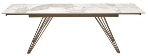 Стол ACERRA NEW 160 GLOSS LUXURY PANDORA SOLID CERAMIC/ каркас цвета шампань, ®DISAUR в Глазове - glazov.mebel24.online | фото 5