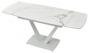 Стол ALATRI 120 GLOSS STATUARIO WHITE SOLID CERAMIC / WHITE, ®DISAUR в Глазове - glazov.mebel24.online | фото 6