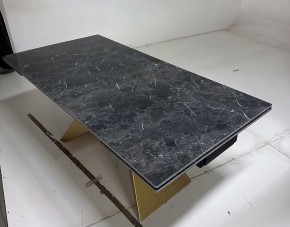 Стол ALES 180 BLACK GRAVE SOLID CERAMIC, керамика / бронзовый, ®DISAUR в Глазове - glazov.mebel24.online | фото 5