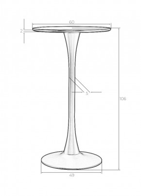 Стол барный MIA BAR, черная столешница, черное основание в Глазове - glazov.mebel24.online | фото 6