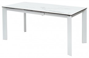 Стол CORNER 120 MATTE STATUARIO Белый мрамор матовый керамика, стекло/ белый каркас, ®DISAUR в Глазове - glazov.mebel24.online | фото 1