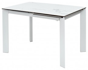 Стол CORNER 120 MATTE STATUARIO Белый мрамор матовый керамика, стекло/ белый каркас, ®DISAUR в Глазове - glazov.mebel24.online | фото 2