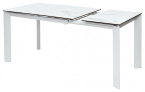 Стол CORNER 120 MATTE STATUARIO Белый мрамор матовый керамика, стекло/ белый каркас, ®DISAUR в Глазове - glazov.mebel24.online | фото 5