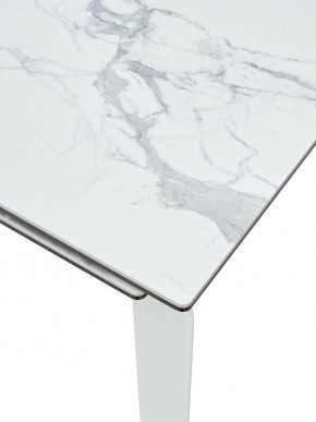 Стол CORNER 120 MATTE STATUARIO Белый мрамор матовый керамика, стекло/ белый каркас, ®DISAUR в Глазове - glazov.mebel24.online | фото 6