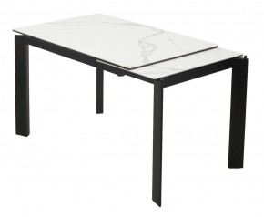 Стол CORNER 120 MATTE STATUARIO Белый мрамор матовый керамика, стекло/ черный каркас, ®DISAUR в Глазове - glazov.mebel24.online | фото 3