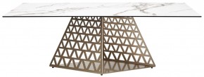Стол ENNA 220 KL-188 Контрастный мрамор матовый, итальянская керамика/ каркас цвета шампань, ®DISAUR в Глазове - glazov.mebel24.online | фото 10