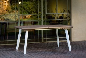 Стол Гармония раздвижной (Harmony Extendable) белый-капучино в Глазове - glazov.mebel24.online | фото 1