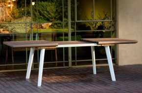 Стол Гармония раздвижной (Harmony Extendable) белый-капучино в Глазове - glazov.mebel24.online | фото 3