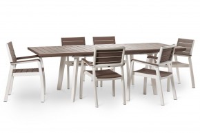 Стол Гармония раздвижной (Harmony Extendable) белый-капучино в Глазове - glazov.mebel24.online | фото 6