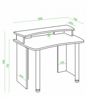 Стол компьютерный Домино Лайт СКЛ-Софт120+НКИЛ120 в Глазове - glazov.mebel24.online | фото 3