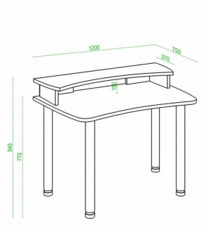 Стол компьютерный Домино Лайт СКЛ-Софт120МО+НКИЛ120 в Глазове - glazov.mebel24.online | фото 2